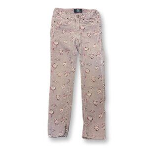 3/$20 H&M L.O.G.G. Floral Corduroy Pants Girls 5 6 Back To School Adjustable